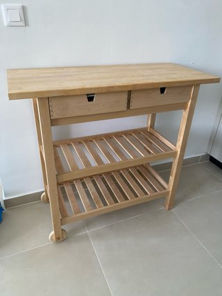 Mesa auxiliar de cocina con ruedas