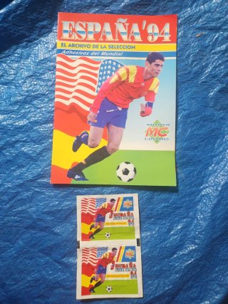 Álbum España 94 ediciones estadio y 2 sobres cromo