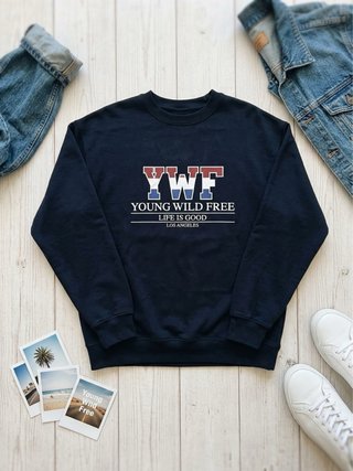 Sudadera Bershka Azul Marino YWF