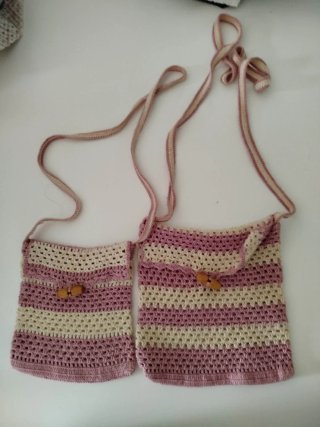 Conjunto de 2 Bolsos de Hilo para Niña