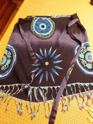 Pareo Azul con Estampado