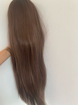 Peluca Larga Castaña