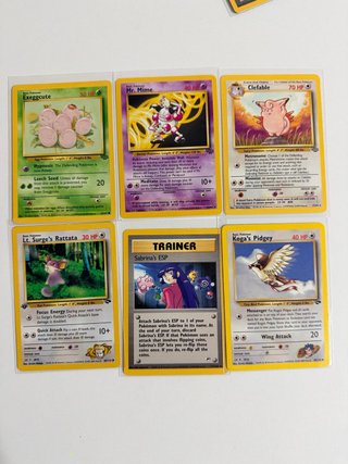 Lote de 6 Cartas Pokémon Vintage