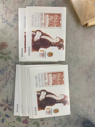 11 Hojas Bloque EXFILNA 1990