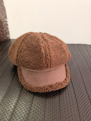 Gorra Boina de Borreguito Marrón Estilo Vintage