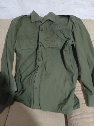 Camisa Militar Vintage Verde