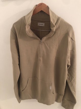 Sudadera Scalpers Beige con Cremallera