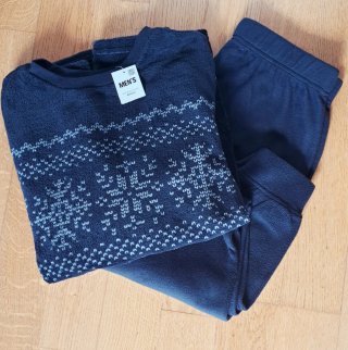 Pijama Polar Hombre Azul Talla XS