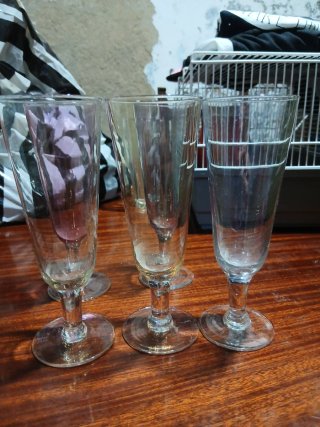Set de 5 Copas de Cristal