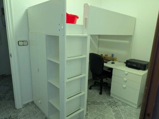 Litera Infantil con Escritorio y Armario