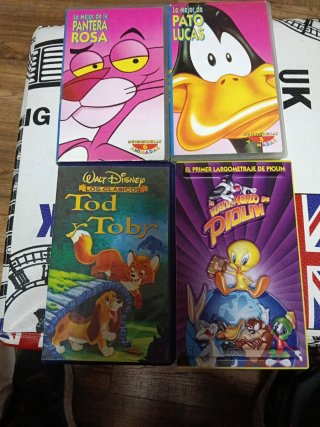 Lote 4 Películas VHS Dibujos Animados