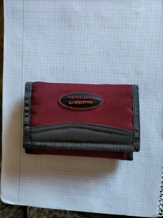 Cartera Triple Sipecusa Granate y Gris.