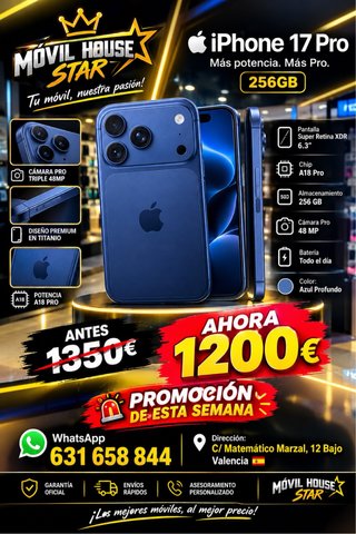 iPhone 17 Pro 256GB Azul
