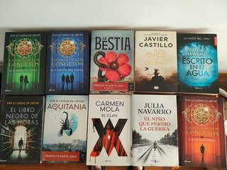 Lote libros varios Carmen Mola, Eva G. Sáenz...