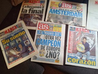 Lote 10 Periódicos Históricos Real Madrid