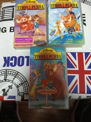 3 Películas VHS Disney Timón y Pumba