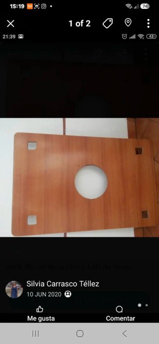 Tarima para mesa 140x90 cm