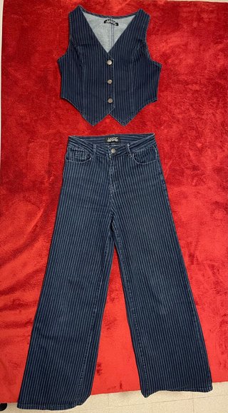 Conjunto Vaquero Chaleco y Pantalón