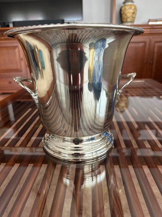 Champañera Cubitera Vintage Plateada