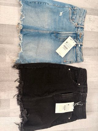 2 Faldas Vaqueras Zara Talla XS