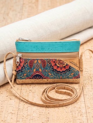Bolso Bandolera de Corcho Estampado