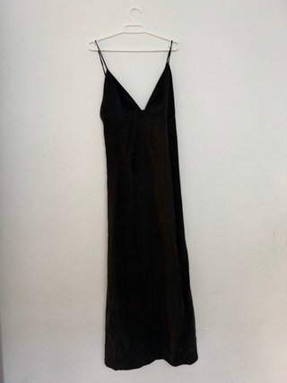 Vestido largo negro ZARA