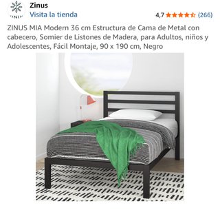 Cama Zinus Mia 90x190cm