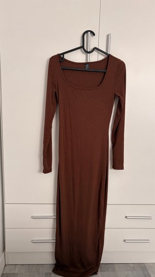 Vestido largo marrón Shein