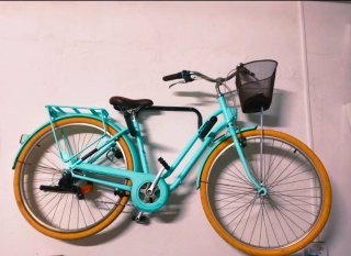 Bicicleta de paseo Btwin color mint