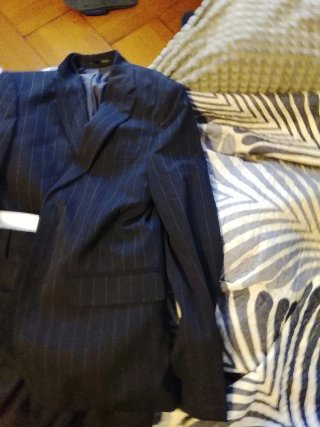 Traje de raya diplomática negro