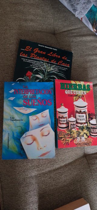 Lote 3 libros plantas, hierbas curativas y sueños