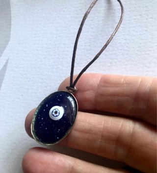 Collar con medalla plata esmaltada