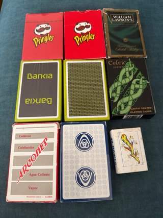 Lote de 9 Barajas de Cartas Publicitarias