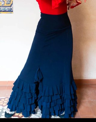 Falda de Flamenco Azul
