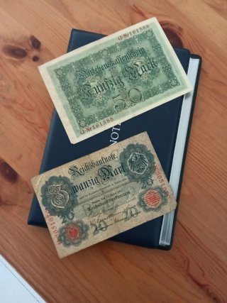 Dos billetes antiguos alemanes