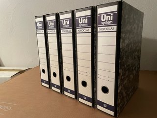 5 Archivadores A4 Uni system