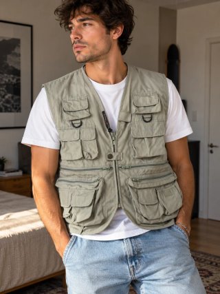 Chaleco Multibolsillos Coronel Tapiocca Talla M