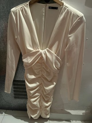 Vestido Zara Beige