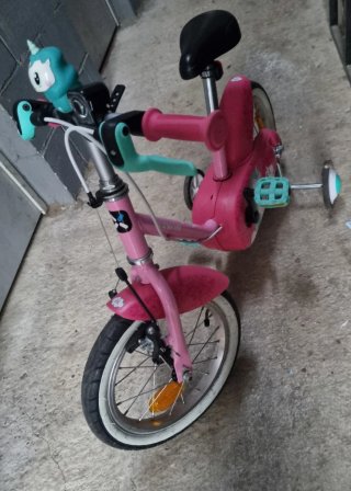 Bicicleta Infantil B'Twin 14 pulgadas Rosa