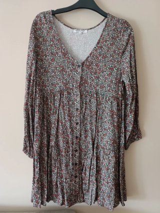 Vestido fluido estampado