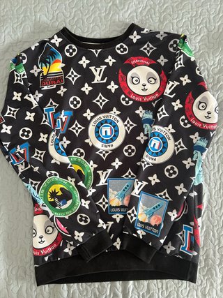 Sudadera Louis Vuitton Negra Estampada