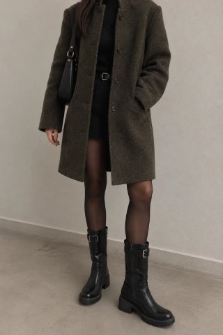Abrigo de lana estilo loden