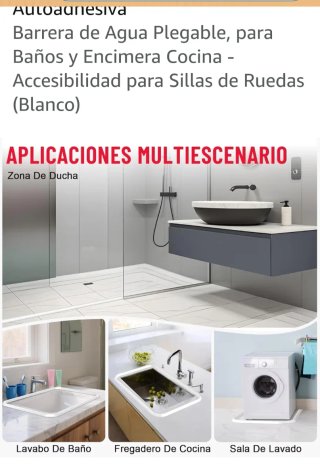 Barrera de Agua Plegable Autoadhesiva