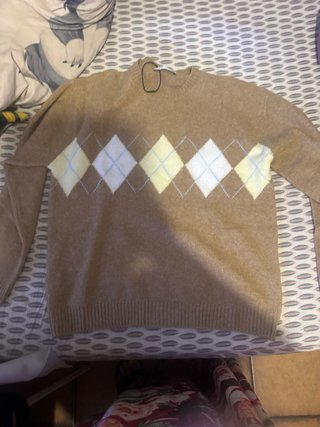 Jersey de lana con estampado de rombos