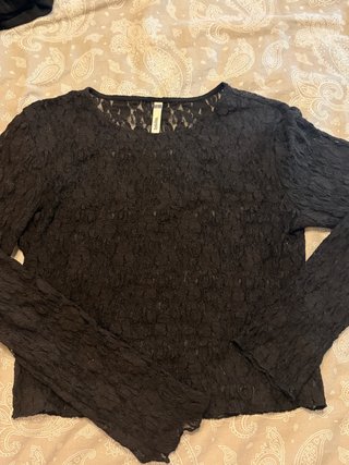 Blusa de encaje negra Sybilla