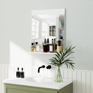 Espejo Baño con Estante de Pared 50x60 Blanco