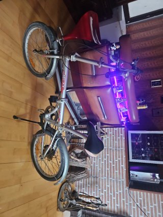 Bicicleta pieghevole grigia