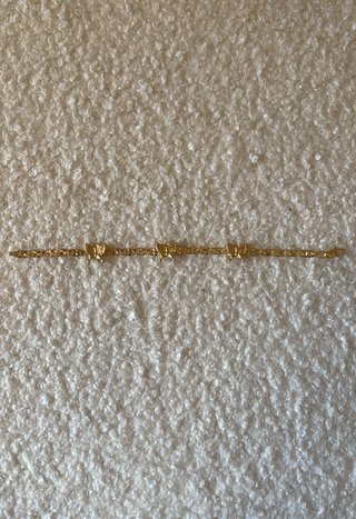 Pulsera Copos de Nieve y Mariposas Bañado Oro 18k