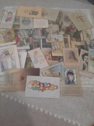Lote de estampas religiosas antiguas