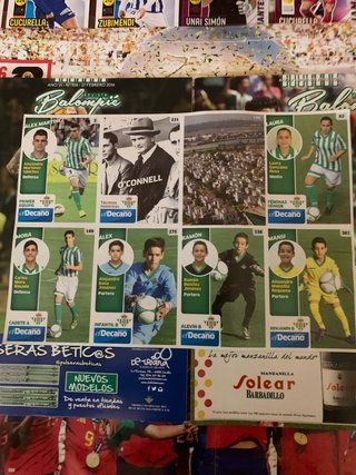 Lámina de cromos BETISBOOK